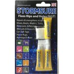 Stormsure Flexible Repair - joustava korjausliima, Musta, Paketti jossa kolme 5 gramman tuubia, sis. kertakäyttösuojakäsineet