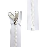 VISLON® 10VF Separating Tooth Zipper, with Double Pull, 500 cm, White