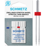 Stretch kaksoisneula, 75/11, neulaväli 2,5 mm (1 kpl)