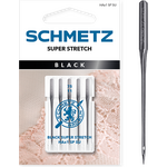 Black Super Stretch ompelukoneneulat, 90/14
