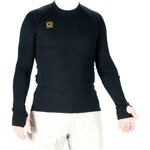 Merino Crew Neck Shirt, Black, XL, 16.5 µm Merinowool (190 g/m²)