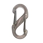 S-Biner #0 Plastic Accessory Carabiner, Translucent Grey, Bulk 1 pcs.