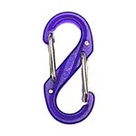 S-Biner #0 Plastic Accessory Carabiner, Translucent Violet, Bulk 1 pcs.
