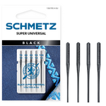 Black Super Universal Machine Needles, 1 pcs 70/10, 2 pcs 80/12, 1 pcs 90/14, 1 pcs 100/16