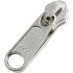 Double Pull Non-Lock Slider for 5C Coil Zipper, Silver, YKK 5C DWL C5
