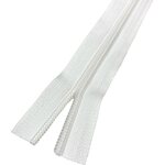 5C Coil Zipper Tape by the Meter, White (030), Bargain batch: unused old stock
