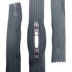 5C Pit-Zip, 45 cm, Black, Natulon® (Recycled Polyester)