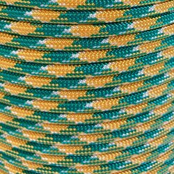Paracord 550 Type III Nylon Cord, 38 colors, Celtic green orange (204)