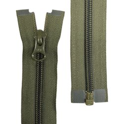 5C Separating Coil Zipper, 60 cm, Olive Green, Natulon® (Recycled Polyester)