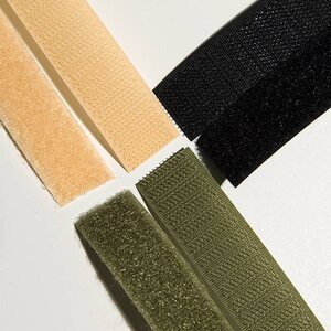 Sew-On Hook Or Loop Fastener 20mm Tape, Hook Side, Olive Green
