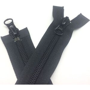 8C Two-Way Separating Coil Zipper, 70 cm, Black