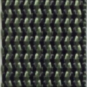 Webbing 20 mm PES (19 mm), Black / Dark Green, NIR compliant (natural colors also when viewed through night vision devices)