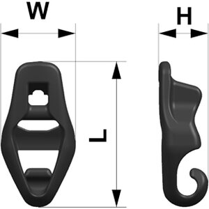 Woojin Plastics Lineloc Ladderlock Hook for 1.5 to 3 mm cord