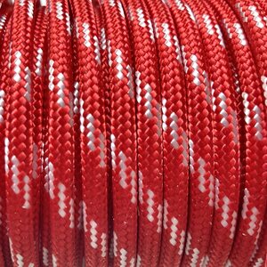 PES Cord naru 4-8 mm, 4 mm, Punainen/valkoinen