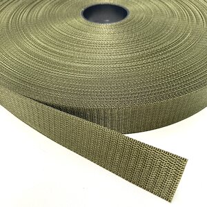 Webbing 25mm Lightweight PES, Olive Green