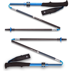 Distance Carbon FLZ Folding Poles, 125-140 cm