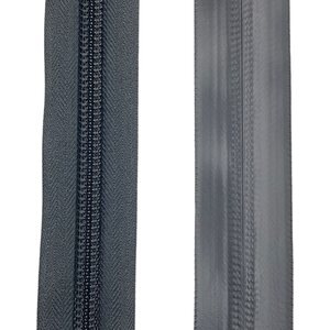 10RC Weather-Resistant Coil Zipper Tape by the Meter, Black
