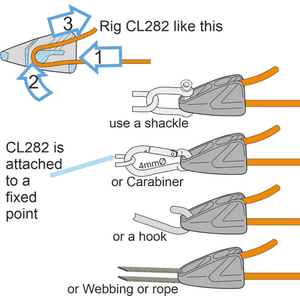 Clamcleat CL282 cord tightener