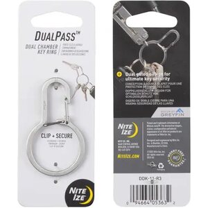 Nite Ize DualPass Dual Chamber avaimenperä/varustesulkurengas