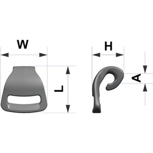 Woojin Plastics Pack Hook for 3mm cord
