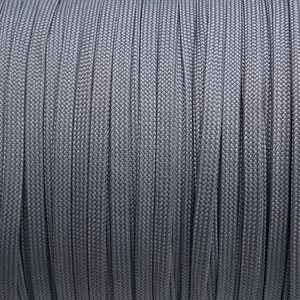 Tubulaarinen, litteä Coreless polyesterinyöri/nauha, Harmaa (6184)