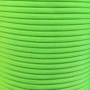 Paracord 550 Type III Nylon Cord, 38 colors, Neon green (017)