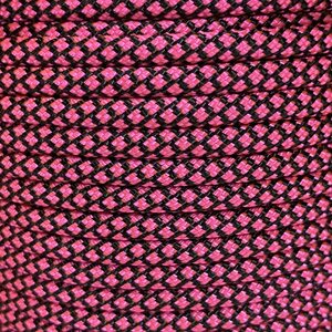 Paracord 550 Type III Nylon Cord, 38 colors, Sofit pink Black diamond (084)