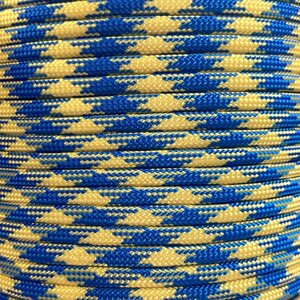 Paracord 550 Type III Nylon Cord, 38 colors, Blue yellow UA Flag (155)