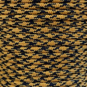 Paracord 550 Type III Nylon Cord, 38 colors, Cheetah orange black (186)