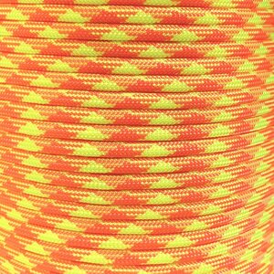Paracord 550 Type III Nylon Cord, 38 colors, Safety red yellow (210)