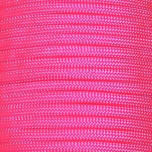 Paracord 550 Type III nailonnyöri, 38 väriä, Neon Pitaya pinkki (059)
