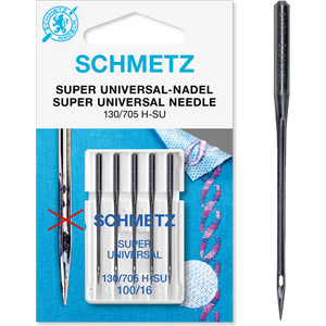 Black Super Universal Machine Needles, 100/16