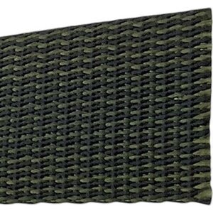 Webbing 40 mm PES, Black / Dark Green, NIR compliant (natural colors also when viewed through night vision devices)
