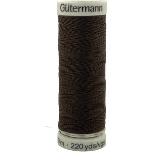 Guetermann #100 Polyester Thread 200 m, 696 - Dark Brown