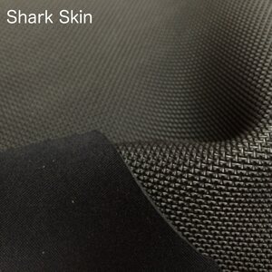 Neoprene 3 mm, Fabric on Single Side, Samples, Smooth neoprene surface (black), Black fabric (089), Open cell neoprene (black), Black Armatex Fabric (20), Shark skin neoprene (black)