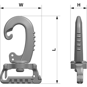 Woojin Plastics Safety Quick Attach Metallica Swivel Hook 38mm