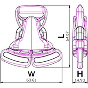 Woojin Plastics Tri Lockster 3-Way Buckle 25mm