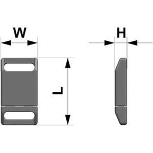 Woojin Plastics Popping Clip laukeava solki 10 mm