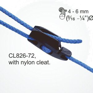 Clamcleat CL826-72 narun kiristin (CL826 Aero Base + CL272 nylon MK2 Junior)