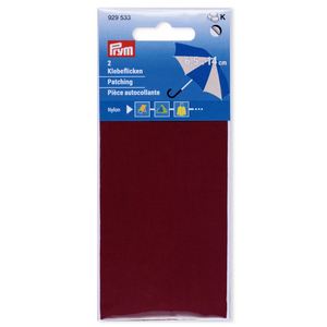 Nailon korjauspaikka, Viinipunainen, 2 kpl 14 cm x 6,5 cm, Prym 929533