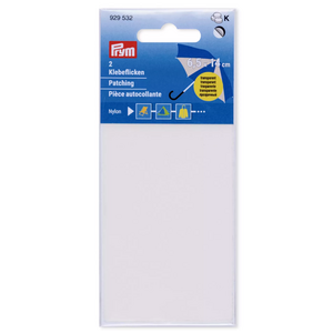 Nailon korjauspaikka, Läpinäkyvä, 2 kpl 14 cm x 6,5 cm, Prym 929532