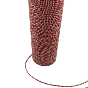 Reflective 1.7 mm Cord with Dyneema Core, Tent Cord, Puna-valkoinen heijastinraidalla