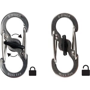 Nite Ize S-Biner MicroLock lukittuva teräsvarustesulkurengas