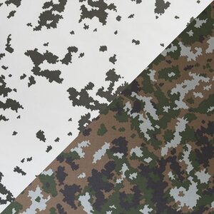 Polycotton in M05 Camouflage, 235 g/m², DWR treated