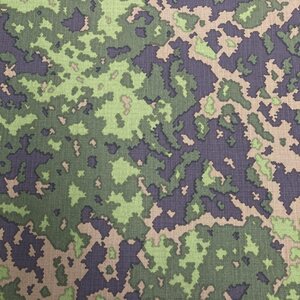 Polycotton Ripstop in M05 Camouflage 210 g/m², DWR treated