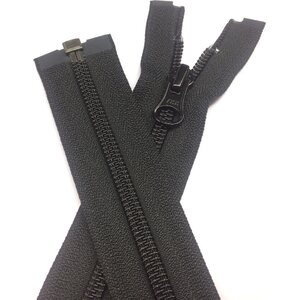 5C Separating Coil Zipper, 70 cm, Black, ECO-DYE®