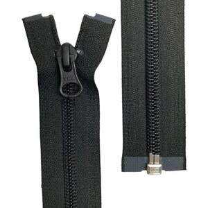 5C Separating Coil Zipper, 60 cm, Black, ECO-DYE®