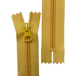 5C Closed-End Coil Zipper, 20 cm, Yellow, Natulon® (Recycled Polyester)