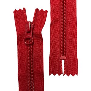 5C Closed-End Coil Zipper, 20 cm, Red, Natulon® (Recycled Polyester)