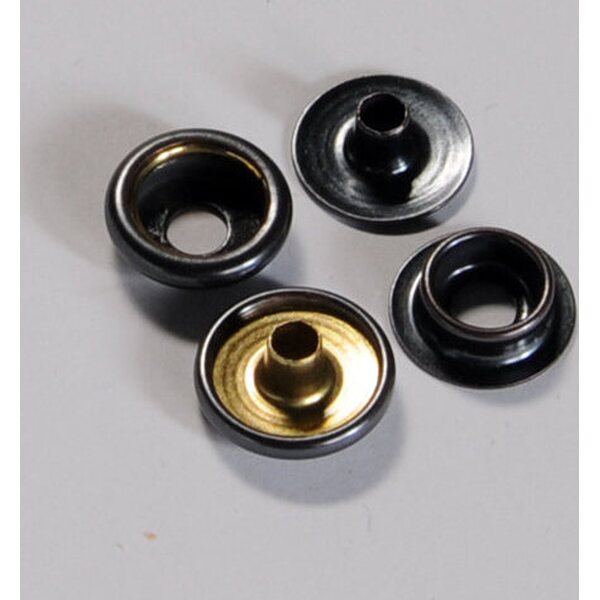 Snap Kit, 15mm Strong Snaps, Black, Single units, Installation tool not included